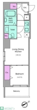 クレヴィアリグゼ中野新井薬師の物件間取画像